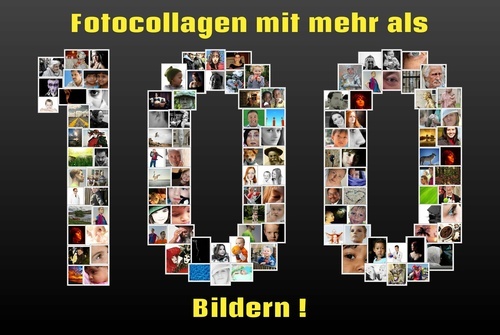 Fotocollage als Zahl erstellen - Viele Bilder, gedruckt als Poster, Leinwand, Acryl oder Dibond