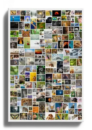 Hochkant Poster mit 200 Fotos als Fotocollage erstellt