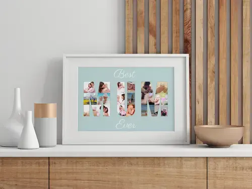 Fotocollage "Best Mum Ever" personalisierbar