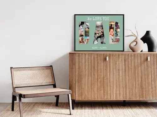 Fotocollage DAD mit personalisierbaren Namen