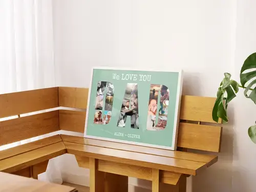 Fotocollage DAD mit personalisierbaren Namen