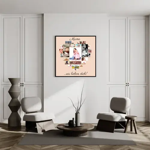 Fotocollage Herz "Mama wir lieben dich"
