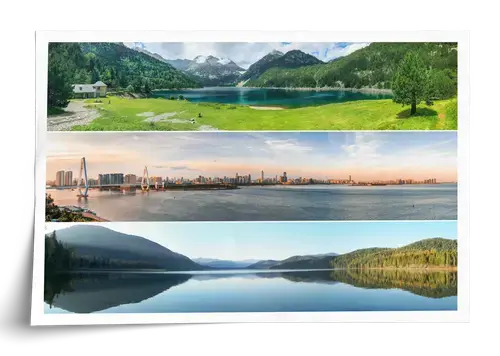 Fotocollage Städtereisen als Wandschmuck