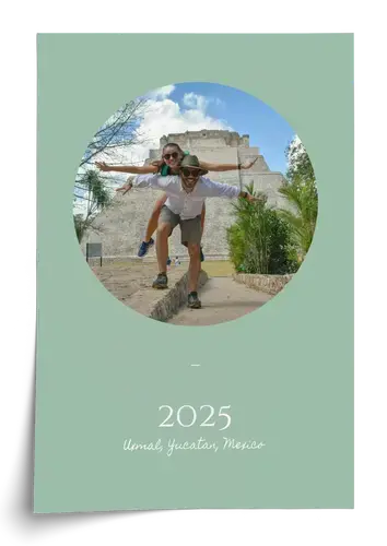 Reisefotos-Collage mit Hintergrund oder Rundformat