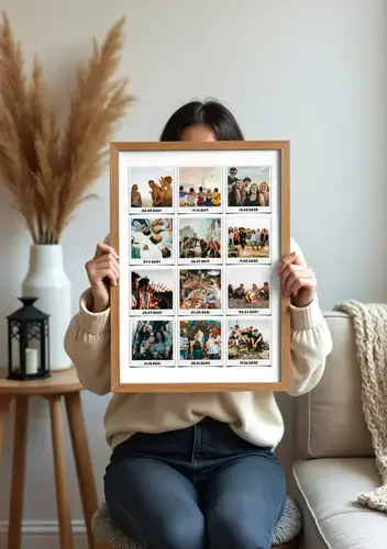 Polaroid-Freundschaftscollage mit Textmöglichkeiten