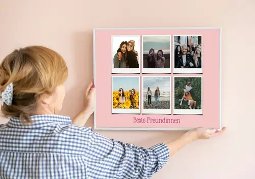 Polaroid-Freundschaftscollage mit Textmöglichkeiten