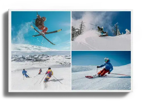 Wintercollage: Landschafts- & Familienmotive