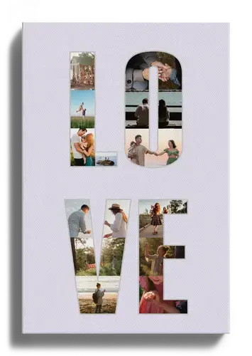 Fotocollage „LOVE“ mit persönlichen Bildern