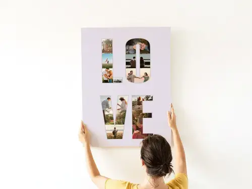Fotocollage „LOVE“ mit persönlichen Bildern