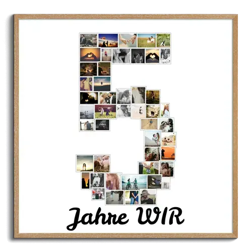 Fotocollage Zahl "5" - Einzigartige Geschenkidee! Fotocollage Zahl "5" - Einzigartige Geschenkidee!