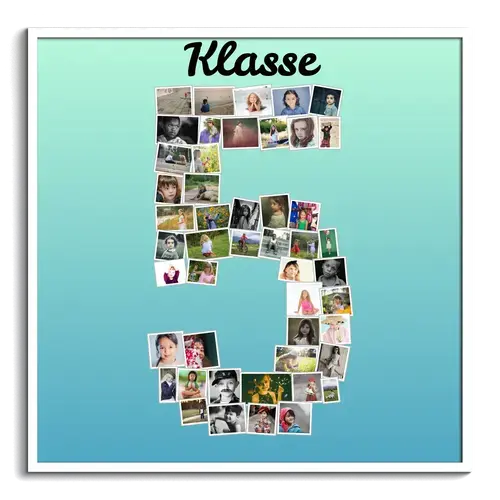 Fotocollage Zahl "5" - Einzigartige Geschenkidee! Fotocollage Zahl "5" - Einzigartige Geschenkidee!