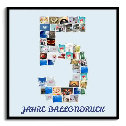 Fotocollage Zahl "5" - Einzigartige Geschenkidee! Fotocollage Zahl "5" - Einzigartige Geschenkidee!
