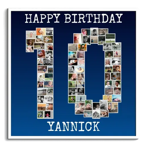 Fotocollage "10" erstellen. Aus bis zu 100 Bildern für besondere Anlässe! Fotocollage "10" erstellen. Aus bis zu 100 Bildern für besondere Anlässe!