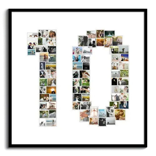 Fotocollage "10" erstellen. Aus bis zu 100 Bildern für besondere Anlässe! Fotocollage "10" erstellen. Aus bis zu 100 Bildern für besondere Anlässe!