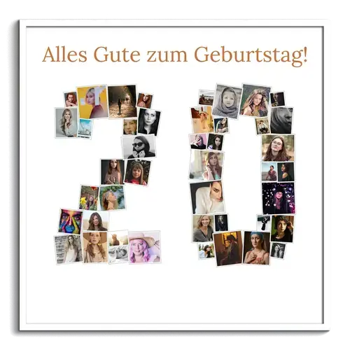Fotocollage Zahl "20" erstellen. Als persönliches Geschenk!