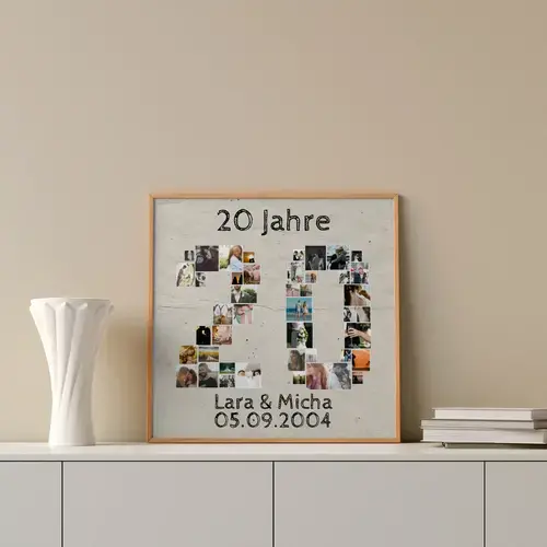 Collage Zahl '20' als Fotomosaik für Anlässe