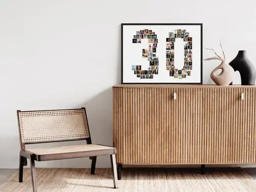 Fotocollage 30 Zahlen aus vielen Bildern