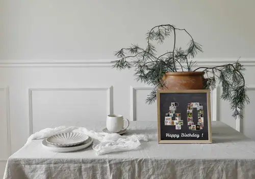 Fotocollage Zahl "40" – anpassbar & vielseitig