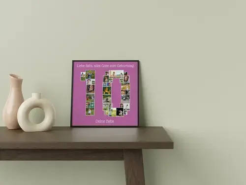 Zahlen-Fotocollage Poster als Download