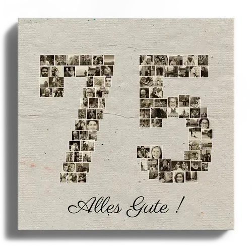 Zahl mit Fotos als kreative Geschenkidee Fotocollage