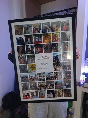 Kundenfoto von Aurélie für Bewertung Druck Fotocollage Poster gerahmt (holz, schwarz) 50x70cm