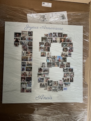 Kundenfoto von Carole für Bewertung Druck Fotocollage Dibond 40x40cm
