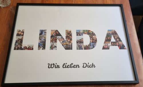 Kundenfoto von Serhan für Bewertung Druck Fotocollage Poster gerahmt (holz, schwarz) 60x45cm