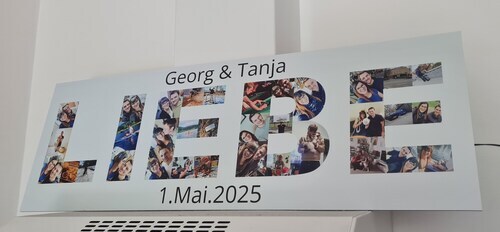 Kundenfoto von Tanja für Bewertung Druck Fotocollage Hartschaum 90x30cm