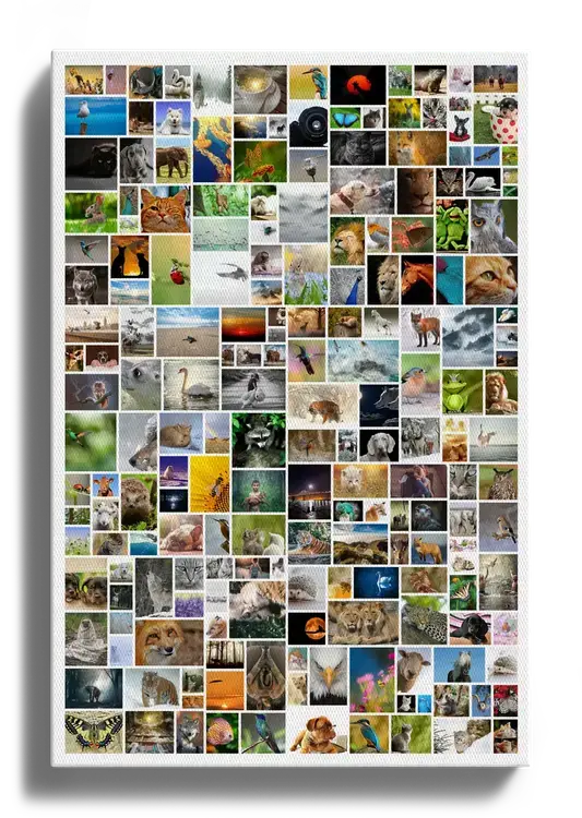 Hochkant Poster mit 200 Fotos als Fotocollage erstellt