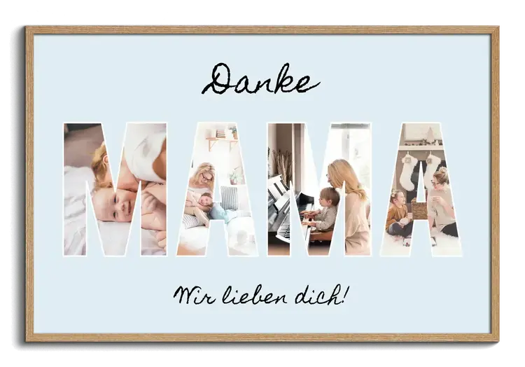 Foto-Collagen Mama/Papa/Oma/Opa - Fotos als Text