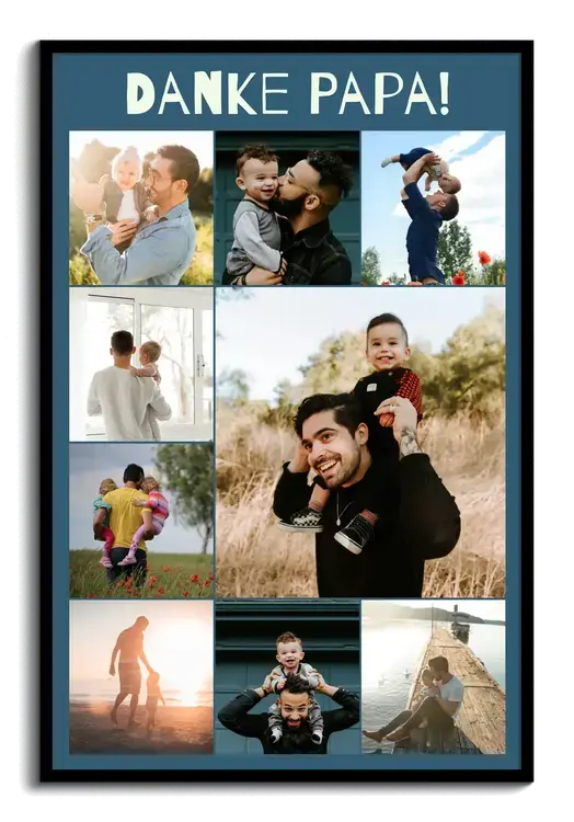 Fotocollage für Papa – mit Text & Vorlagen